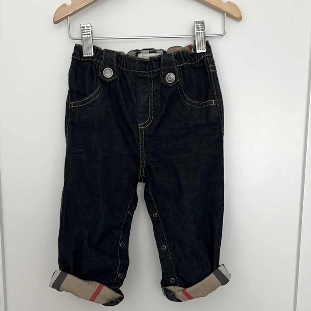 Burberry Baby Dark Blue Denim Jeans 18 months 86 cm Toddler Cuffed Hem